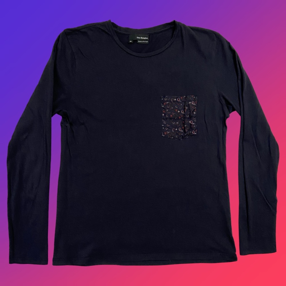 THE KOOPLES Men’s Navy Paysley T-Shirt